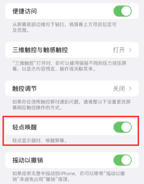 昭化苹果授权维修站分享iPhone轻点无法唤醒怎么办 